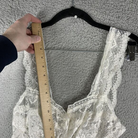 Vintage PANDORA Lingerie by Chic White Sheer Lace Satin Nightie Dress Medium - Picture 3 of 9